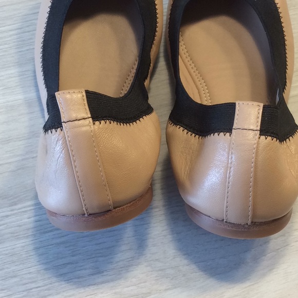 Tory Burch Tan Travel Leather Ballet Slipper Flats - Picture 6 of 16
